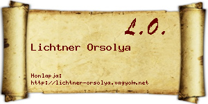 Lichtner Orsolya névjegykártya