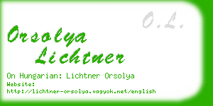 orsolya lichtner business card
